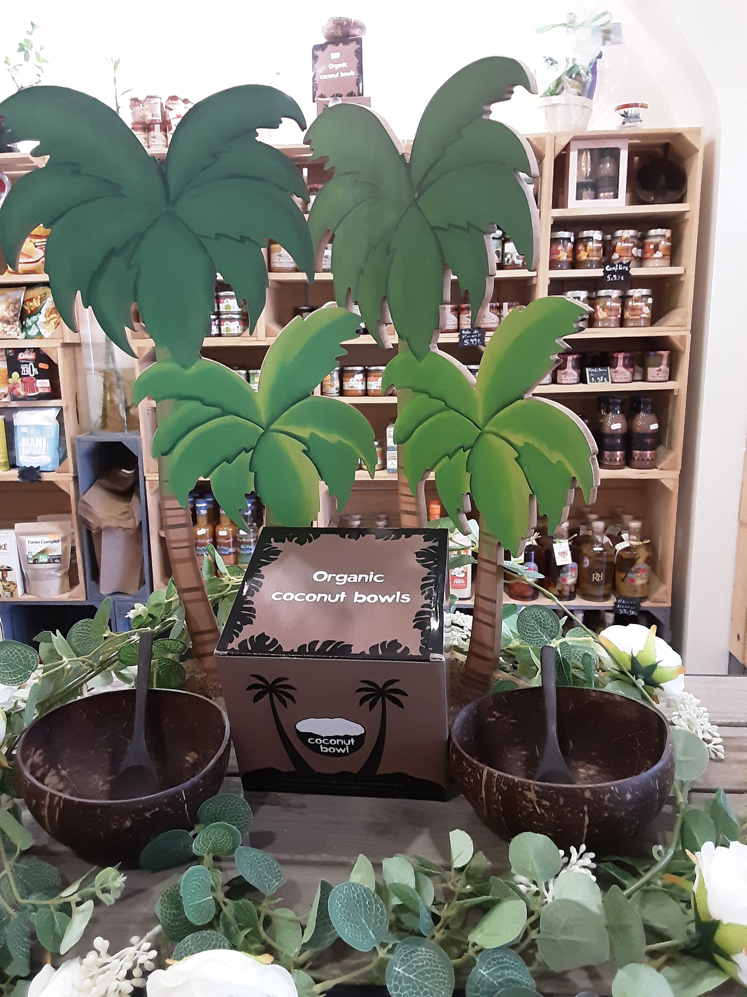 SET DE 2 BOLS +2 CUILLÈRES EN NOIX DE COCO NATUREL