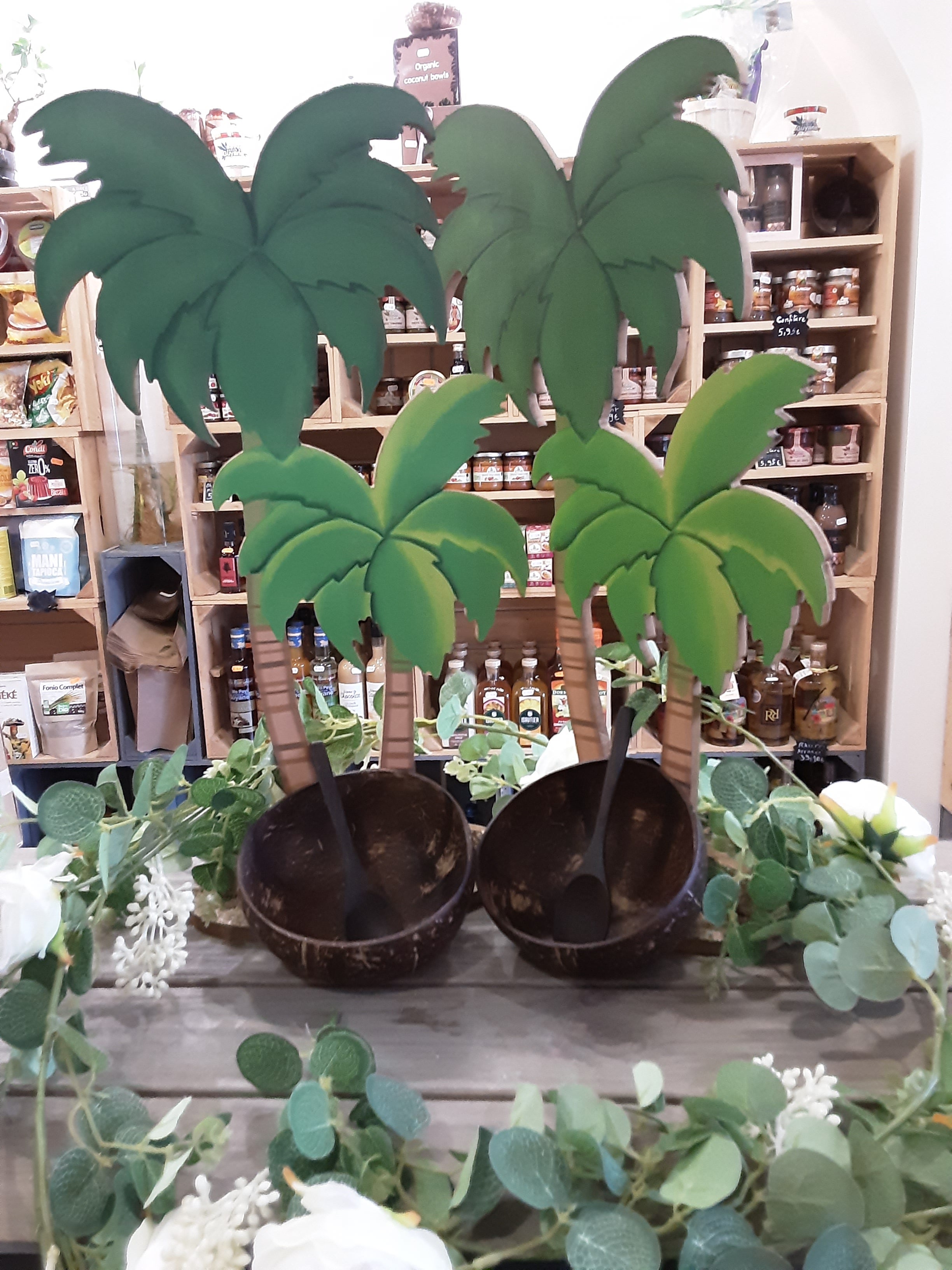 SET DE 2 BOLS +2 CUILLÈRES EN NOIX DE COCO NATUREL