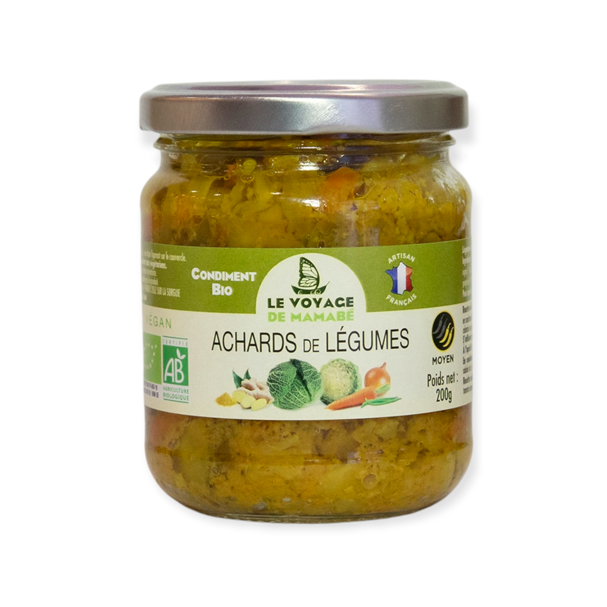 ACHARDS DE LÉGUMES BIO 200G -VEGAN – COMPTOIR EXOTIC